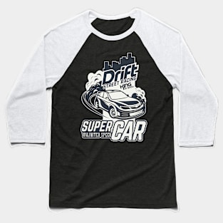 Drift Car print Baseball T-Shirt